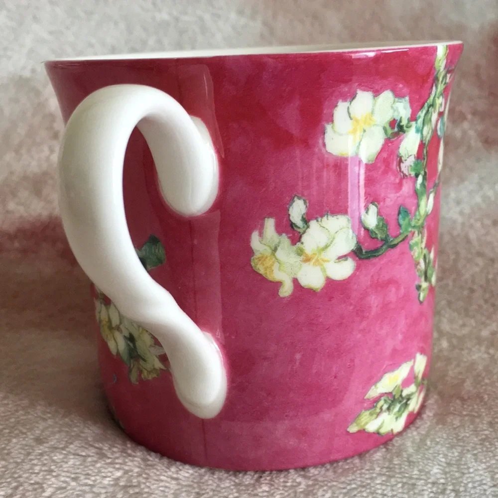 Stechcol Gracie Bone China Ivory Blossoms on Pink Tea Cup NWT 3.25x3.5” - Picture 3 of 16